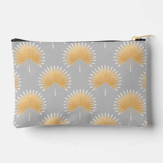 ヤシの葉の中世紀半モダン期+名前 アクセサリーポーチ (裏面)