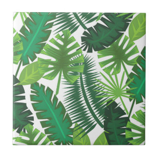 ヤシの葉の新鮮なタイル タイル