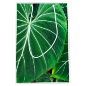 ヤシの葉の熱帯の葉のジャングルの葉 ミディアムペーパーバッグ (正面)