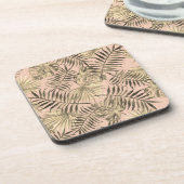 ヤシの葉の熱帯性コースター コースター (左側)