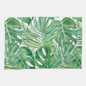 ヤシの葉木とモンステラの巨大な キッチンタオル (横)