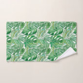 ヤシの葉木とモンステラの巨大な バスタオルセット (ハンドタオル)