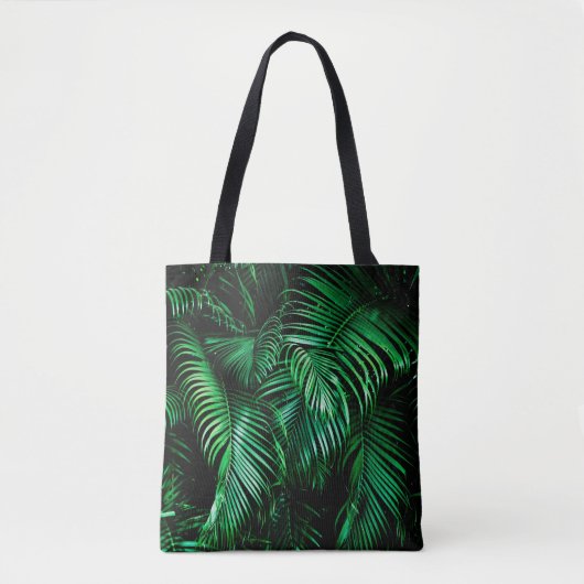 ヤシの葉緑 トートバッグ (正面)