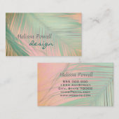 ヤシの葉自然フォトアートカスタム両面 名刺 (正面/裏面)