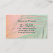 ヤシの葉自然フォトアートカスタム両面 名刺 (裏面)