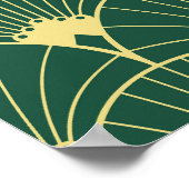ヤシの葉：アールデコ模様。 ポスター (角)