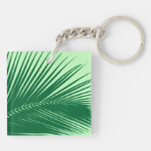 ヤシの葉 – エメラルドとライムグリーン キーホルダー (裏面)