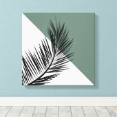 ヤシの葉 キャンバスプリント (インサイチュ (ウッドフロア))