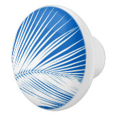 ヤシの葉 – コバルトブルーの白 セラミックノブ (右)