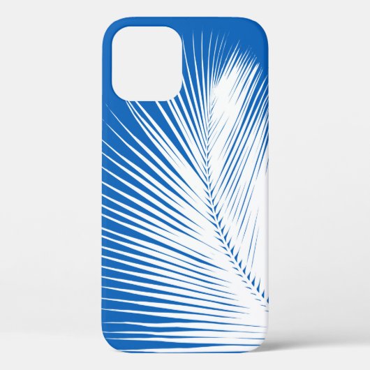 ヤシの葉 – コバルトブルーの白 Case-Mate iPhoneケース (裏面)
