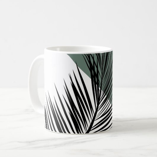 ヤシの葉 コーヒーマグカップ (正面左)