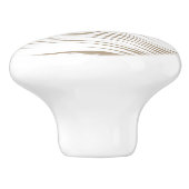 ヤシの葉-タペタンの白 セラミックノブ (側面)