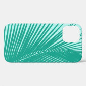 ヤシの葉 - ターコイズブルーとアクアブルー Case-Mate iPhoneケース (裏面 (横))