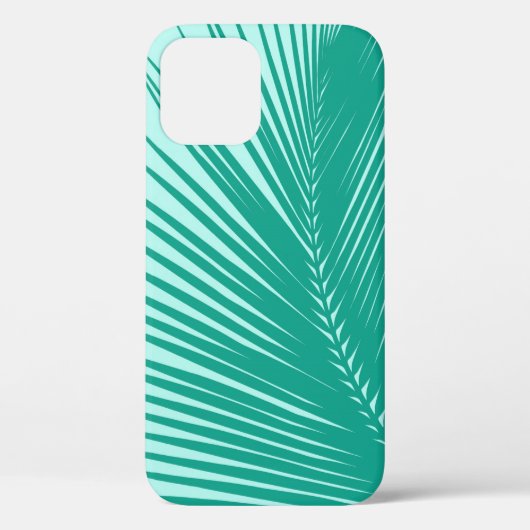 ヤシの葉 - ターコイズブルーとアクアブルー Case-Mate iPhoneケース (裏面)