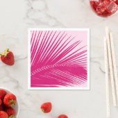ヤシの葉 – マゼンタピンク スタンダードカクテルナプキン (インサイチュ)