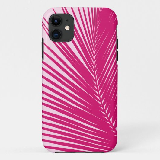 ヤシの葉 - マゼンタピンク Case-Mate iPhoneケース (裏面)
