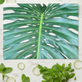 ヤシの葉、熱帯植物、ジャングル熱帯雨林 キッチンタオル (折り畳み)