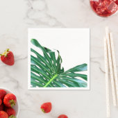 ヤシの葉、熱帯植物、ジャングル熱帯雨林 スタンダードカクテルナプキン (インサイチュ)