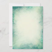 ヤシの葉，花，スイカ，パイナップル誕生日 招待状 (裏面)