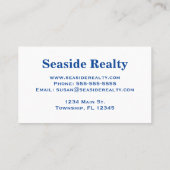 ヤシの葉 – navy blue and white 名刺 (裏面)