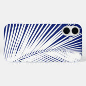 ヤシの葉 – navy blue and white Case-Mate iPhoneケース (裏面 (横))