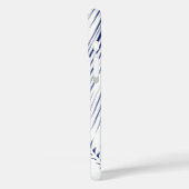 ヤシの葉 – navy blue and white Case-Mate iPhoneケース (裏面 / 左)
