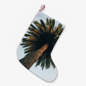 ヤシの虫眼写真 スモールクリスマスストッキング (正面 (吊り時))
