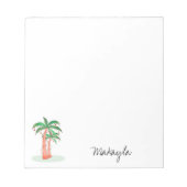 ヤシパーソナライズされたの木 ノートパッド (正面)