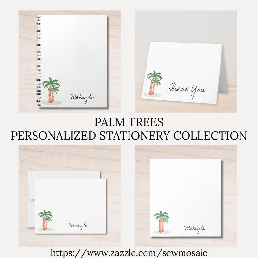 ヤシパーソナライズされたの木 ノートパッド