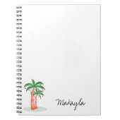 ヤシパーソナライズされたの木 ノートブック (正面)