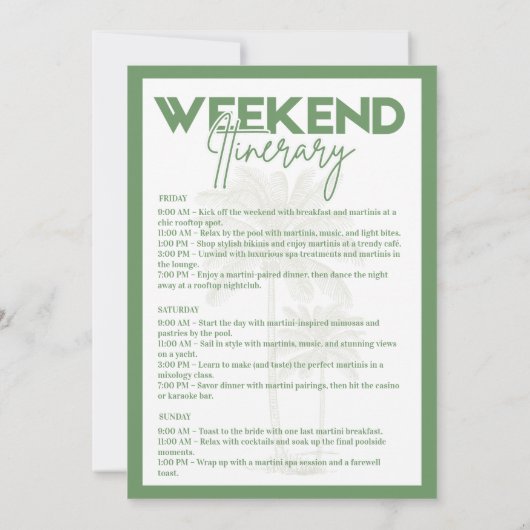 ヤシ春バチェロレッテの日程 招待状 (裏面)