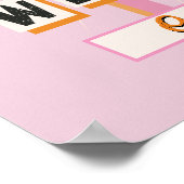 ヤシ春ビーチ結婚式モダンレトロウェルカムサイン ポスター (角)