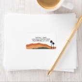 ヤシ春モダン住所 シール(tan/olive) ラベル (インサイチュ)