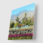 ヤシ春 スクエア壁時計 (傾斜)