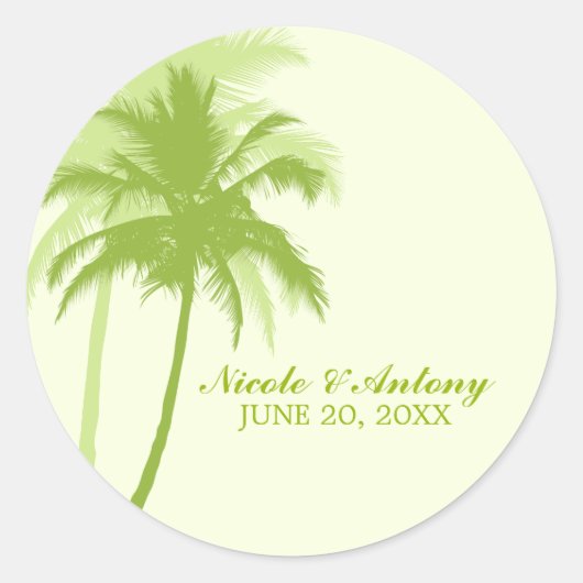 ヤシ結婚の木 ラウンドシール (正面)
