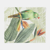 ヤシ葉の フリースブランケット (正面(横))