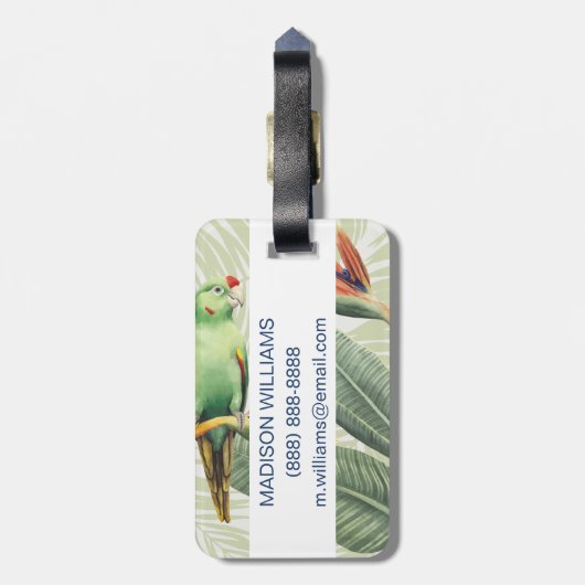 ヤシ葉の ラゲッジタグ (裏面縦)