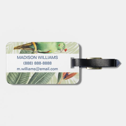 ヤシ葉の ラゲッジタグ (裏面横)