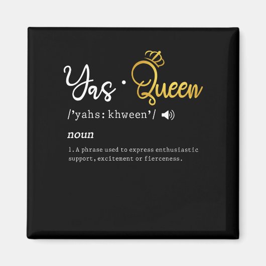 ヤスクイーンおもしろいミーム引用文 マグネット (正面)