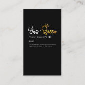 ヤスクイーンおもしろいミーム引用文 名刺 (正面)