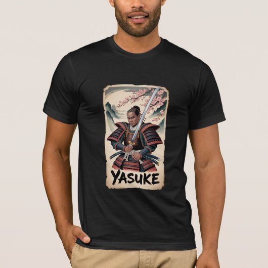 ヤスケ侍アフリカ人浪人 Tシャツ (正面)
