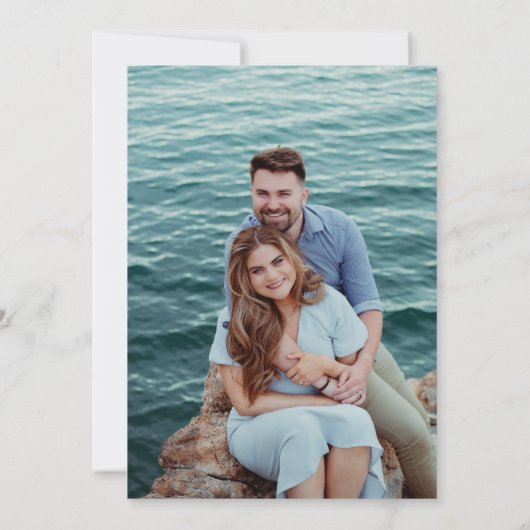 ヤスミンモダンエレガントな結婚式 招待状 (裏面)