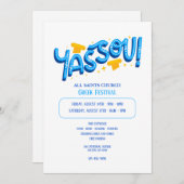 ヤスー・ギリシャ語 招待状 (正面/裏面)