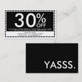 ヤス券 割引カード (正面/裏面)