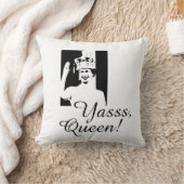 ヤッスクイーンおもしろいロイヤル王室のティール クッション (ブランケット)