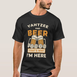 ヤッツィーとビール ヤッツィー ゲーム サイコロ ゲーム ヤッツィー Tシャツ