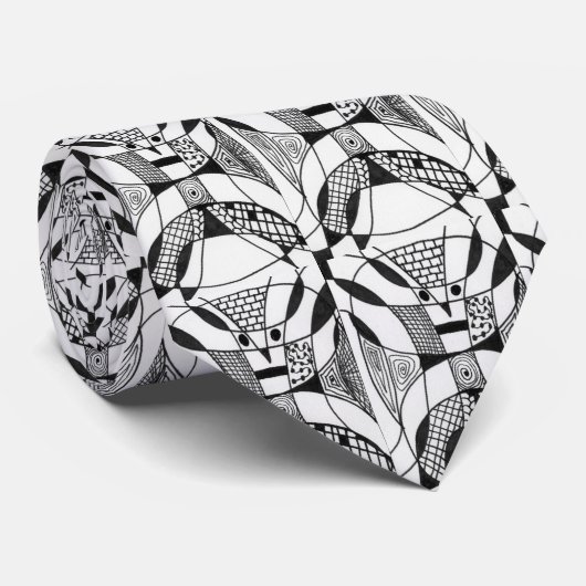 "ヤッピー犬"抽象デザインネクタイ ネクタイ (ロール)