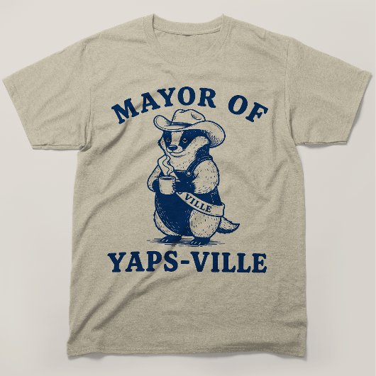 ヤップスヴィルの市長 バッジ おもしろい Tシャツ