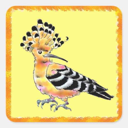 ヤツガシラちゃん スクエアシール (正面)