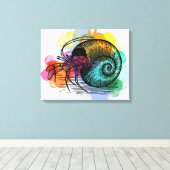 ヤツガニ キャンバスプリント (インサイチュ (ウッドフロア))